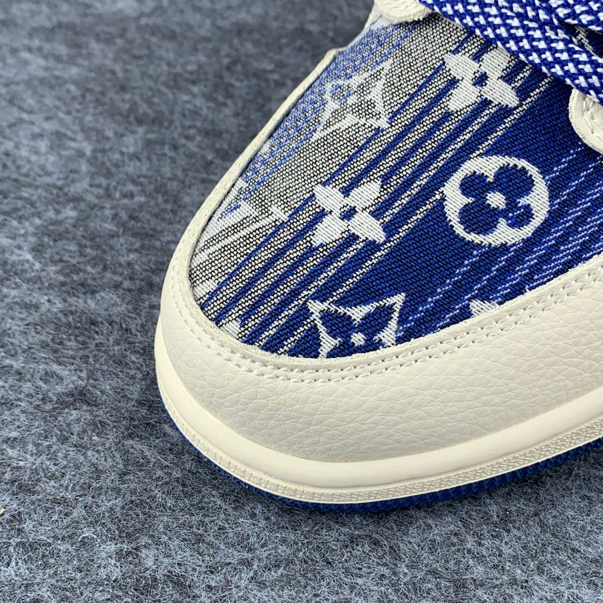 Custom Air Jordan 1 Low Bleu Atelier Sail/Blue