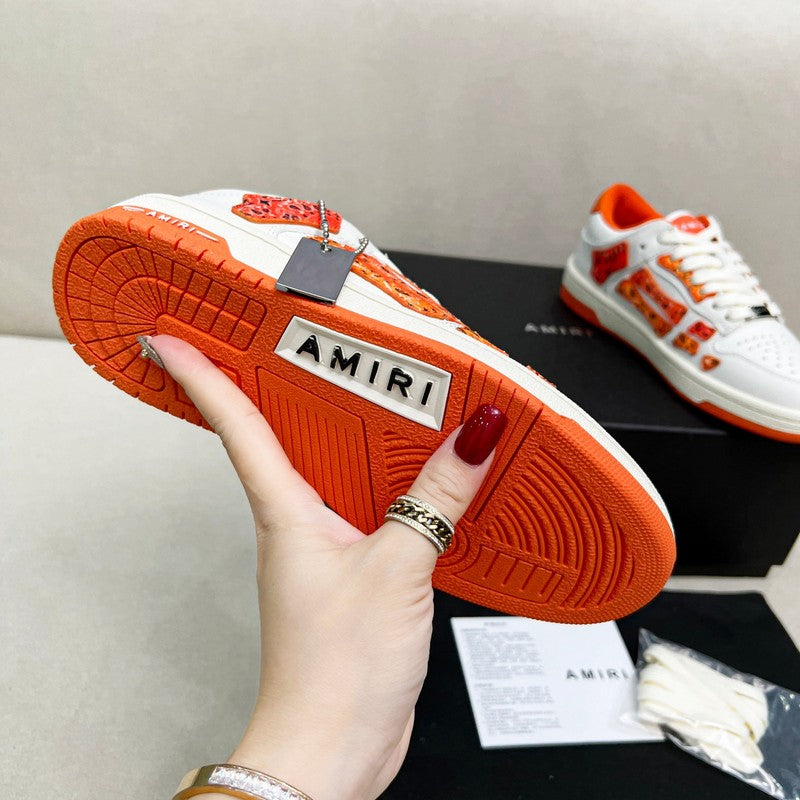 Amiri MA-1 Low-Top Sneaker — White / Orange Floral