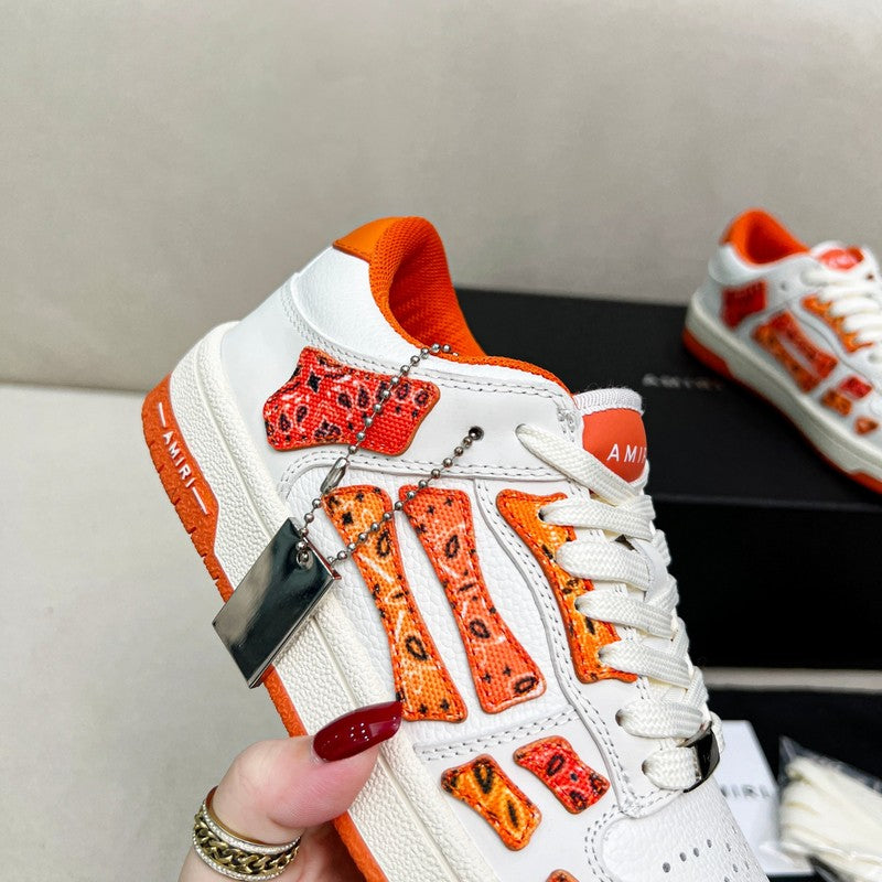 Amiri MA-1 Low-Top Sneaker — White / Orange Floral