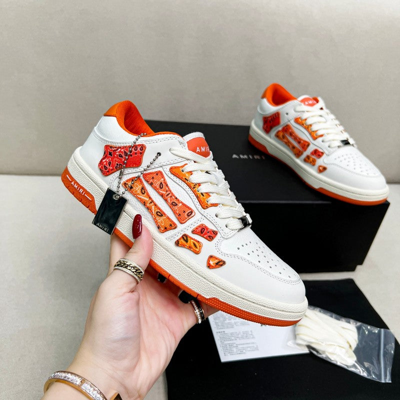 Amiri MA-1 Low-Top Sneaker — White / Orange Floral