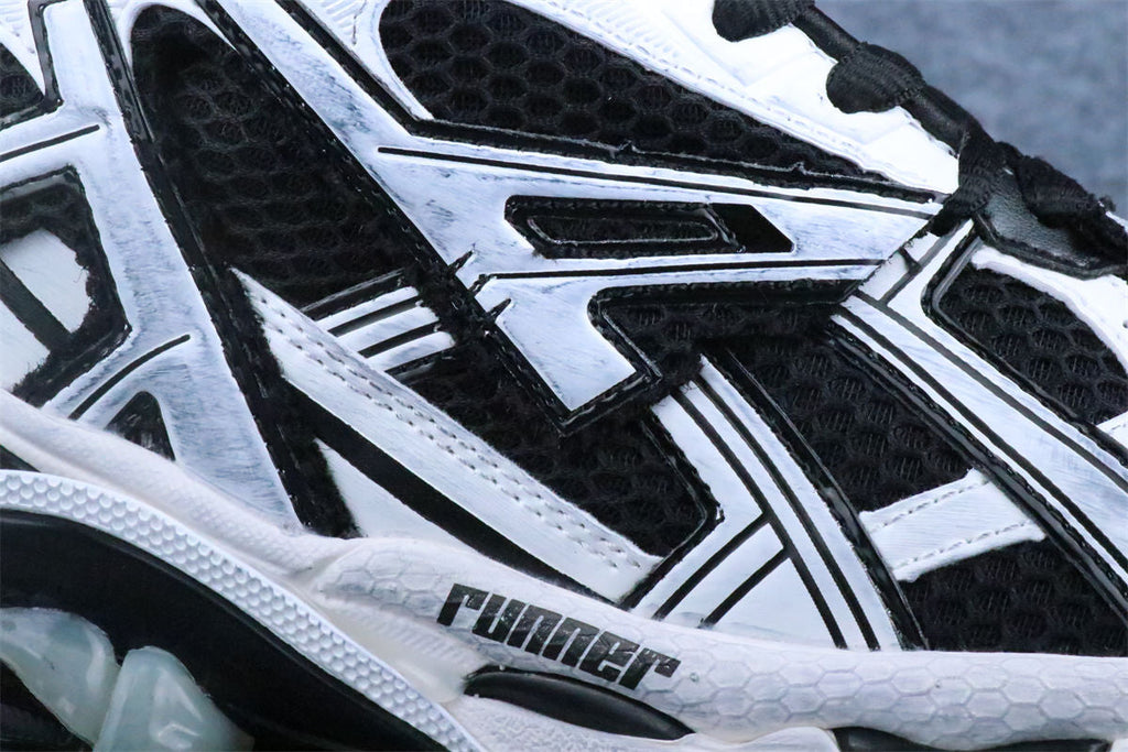 Custom Balenciaga Runner Sneaker LED 'Black White'