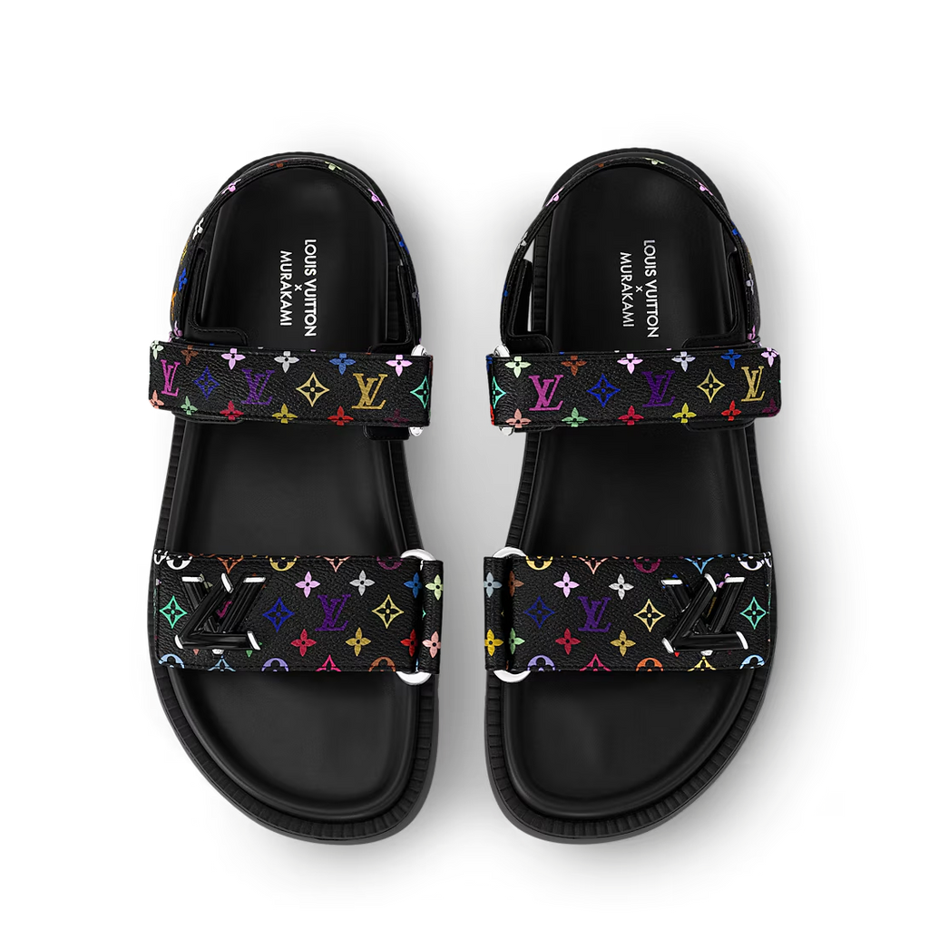 LV x TM LV Sunset Flat Comfort Sandal Black Multicolored